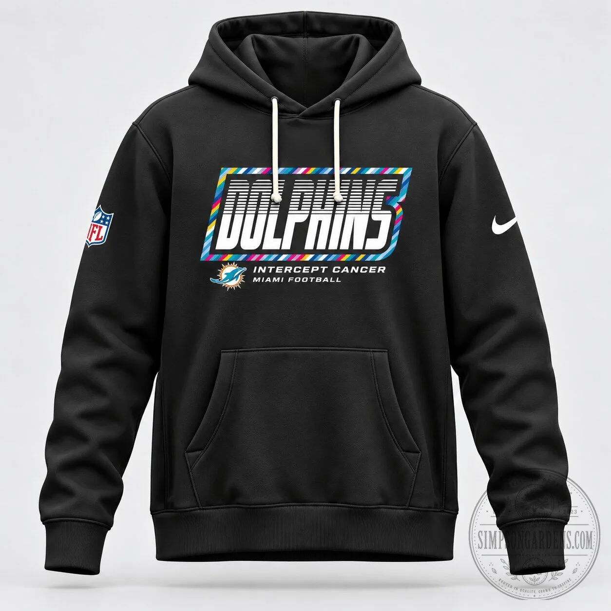Miami Dolphins Intercept Cancer Crucial Catch National Football League Hoodie