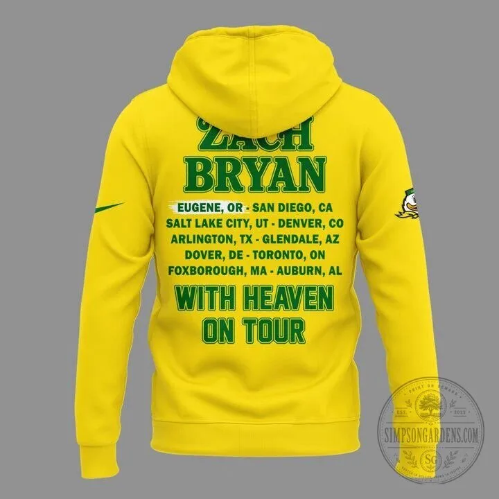 Zach Bryan With Heaven On Tour 2026 Autzen Stadium Yellow Hoodie 12 Zach Bryan With Heaven On Tour 2026 Autzen Stadium Yellow Hoodie