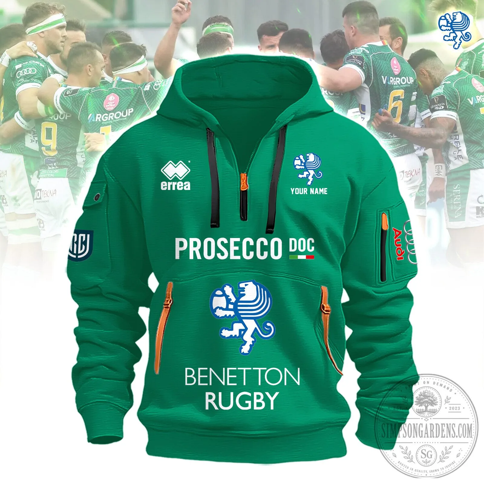 Benetton Rugby Prosecco DOC Team Green Hoodie