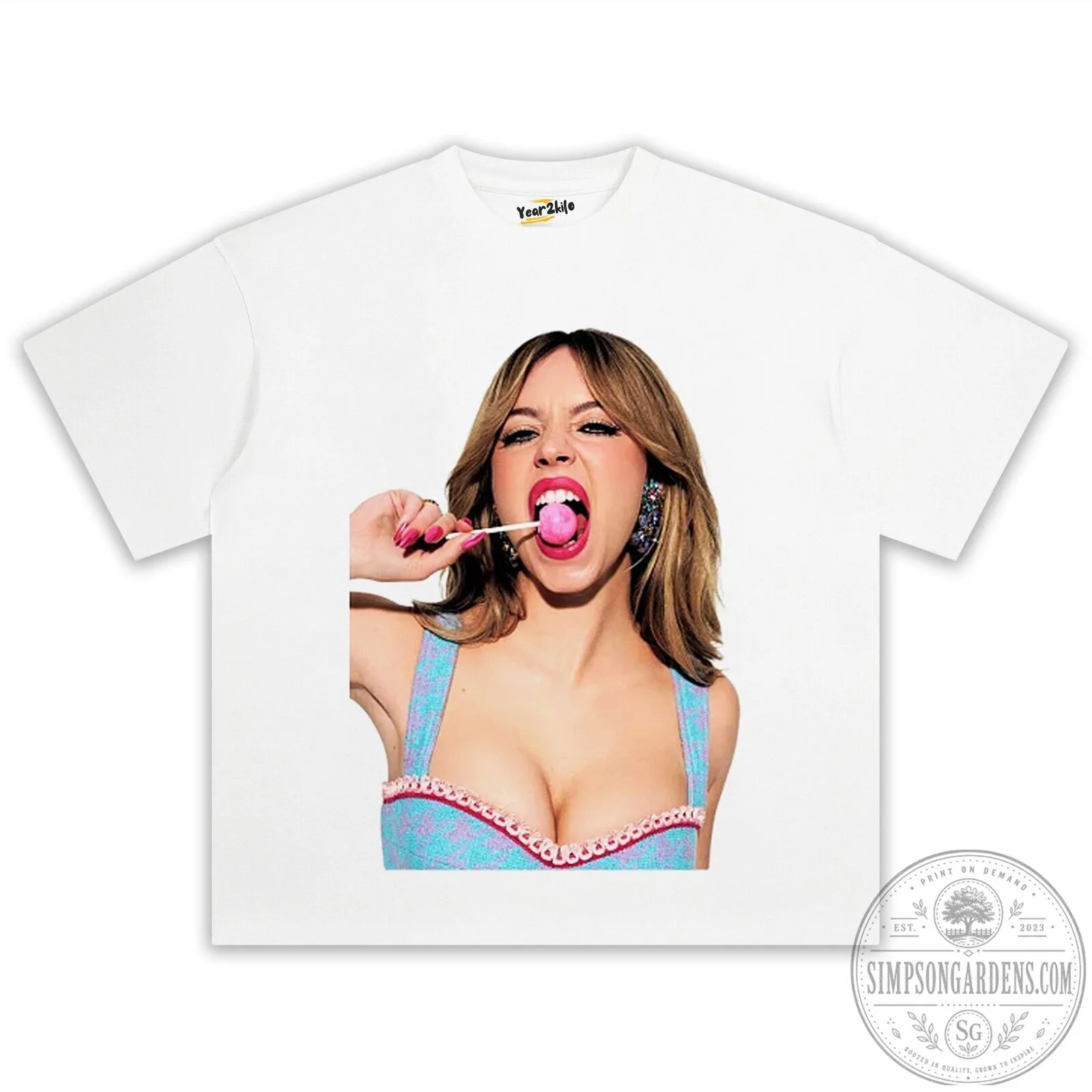 Sydney Sweeney Lollipop Black Graphic T-Shirt 16 Sydney Sweeney Lollipop Black Graphic T-Shirt