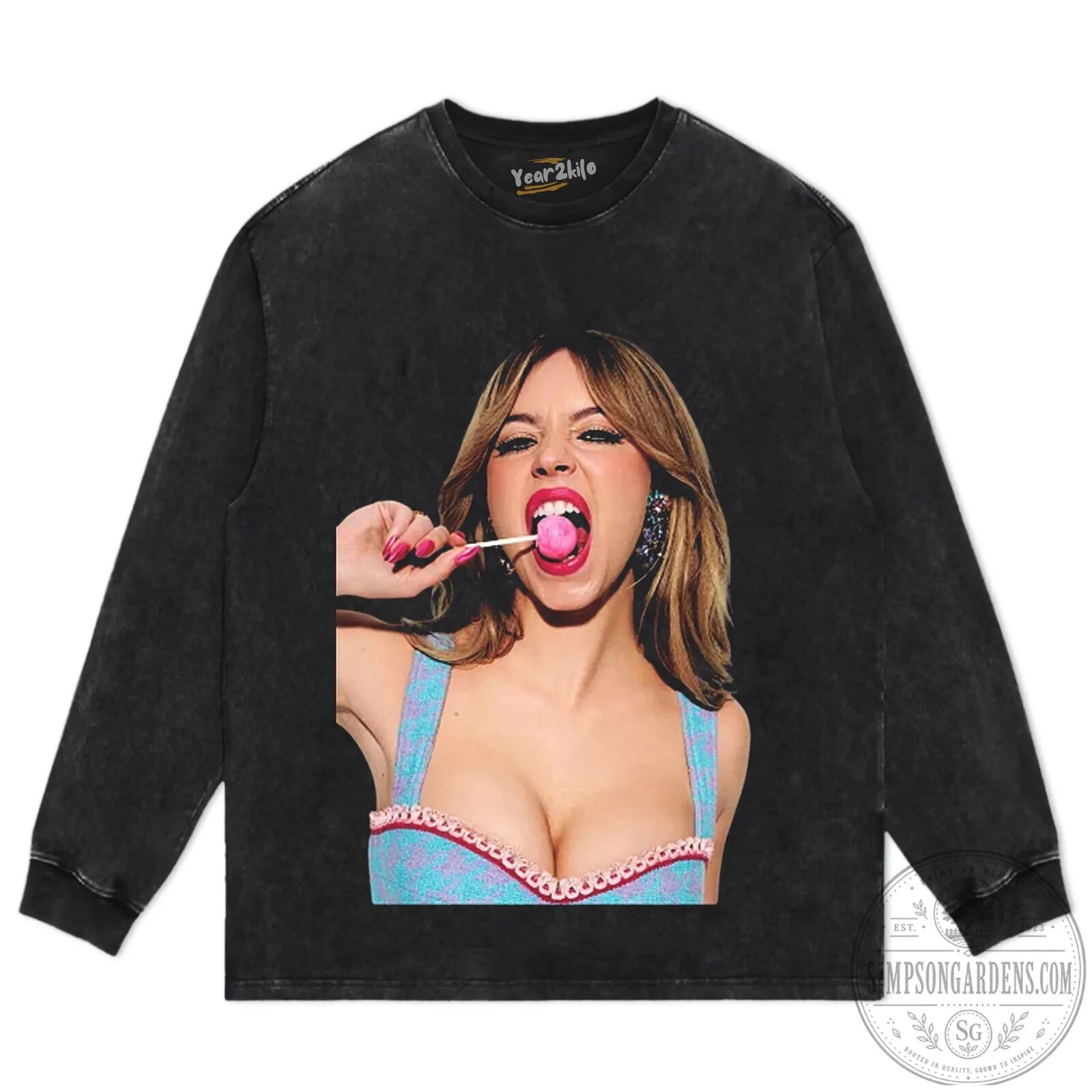 Sydney Sweeney Lollipop Black Graphic T-Shirt 21 Sydney Sweeney Lollipop Black Graphic T-Shirt