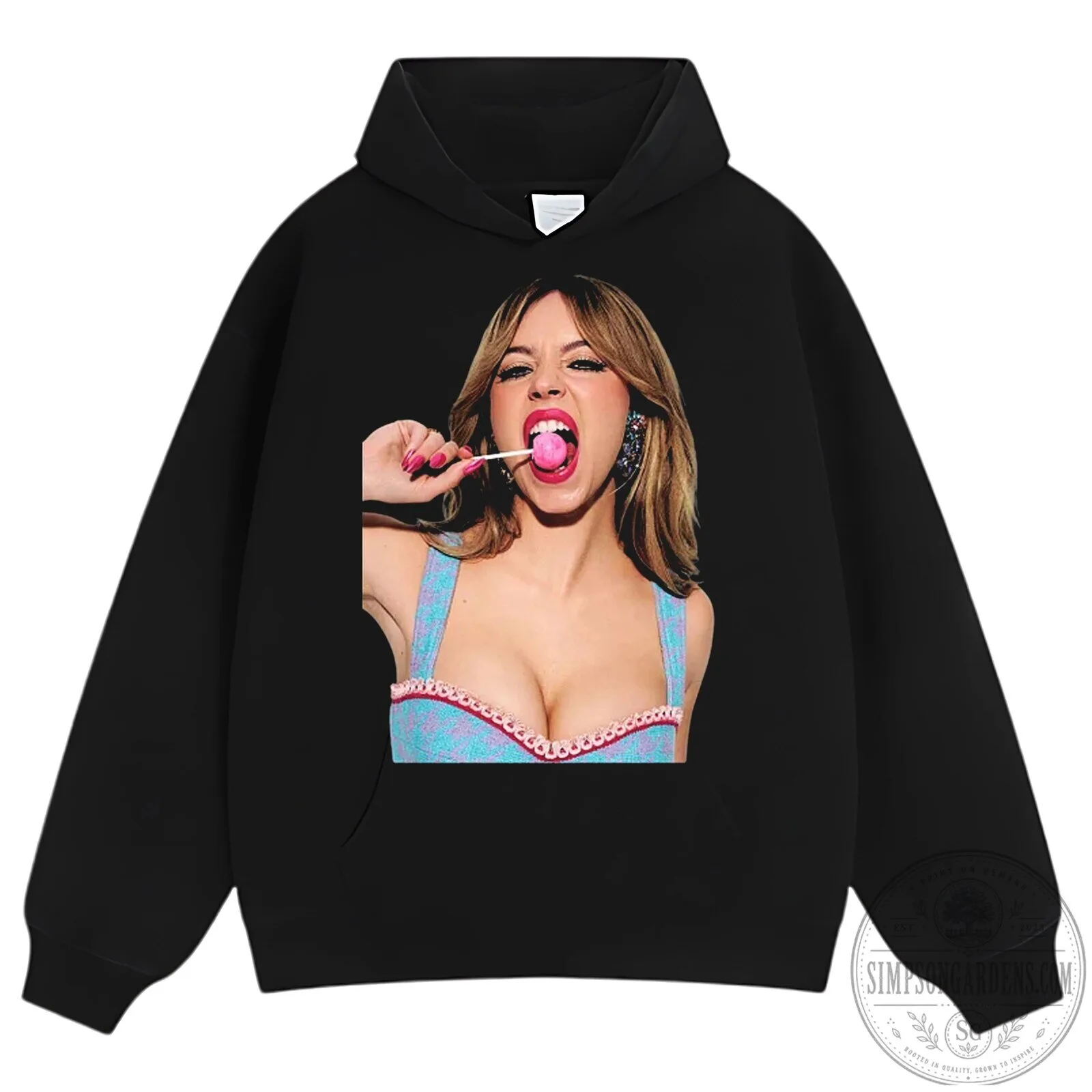 Sydney Sweeney Lollipop Black Graphic T-Shirt 23 Sydney Sweeney Lollipop Black Graphic T-Shirt