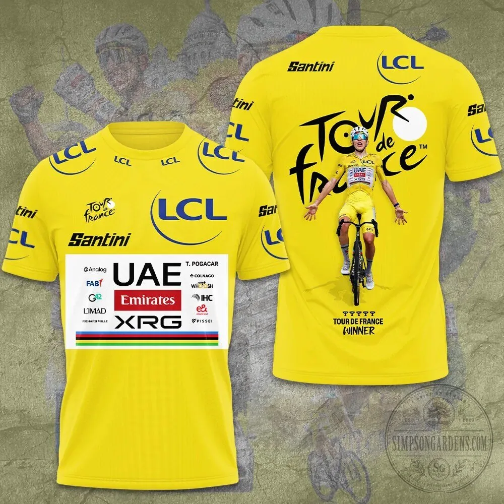 Tadej Pogacar 2026 5X Tour de France Champion Shirt - Limited Edition 2 Tadej Pogacar 2026 5X Tour de France Champion Shirt - Limited Edition