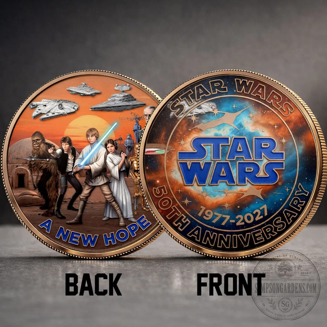 Star Wars 50th Anniversary A New Hope Commemorative Coin Collectible 12 Star Wars 50th Anniversary A New Hope Commemorative Coin Collectible