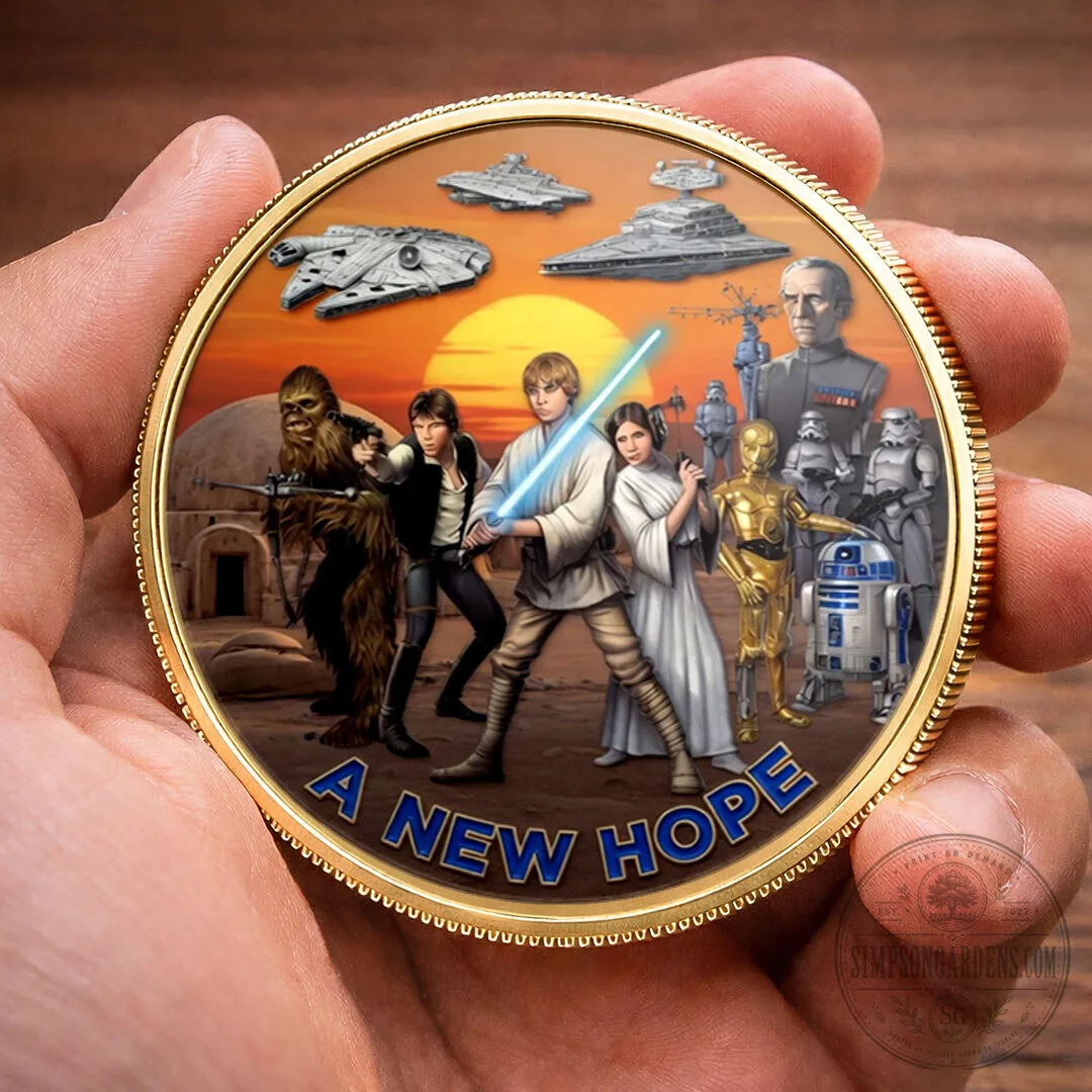 Star Wars 50th Anniversary A New Hope Commemorative Coin Collectible 14 Star Wars 50th Anniversary A New Hope Commemorative Coin Collectible