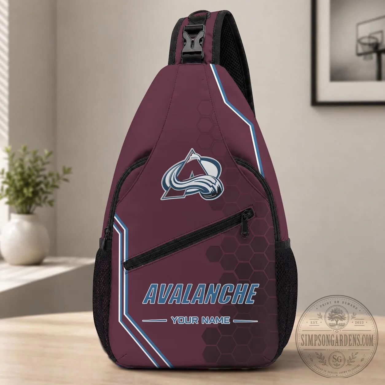 Colorado Avalanche Personalized Crossbody Sling Bag