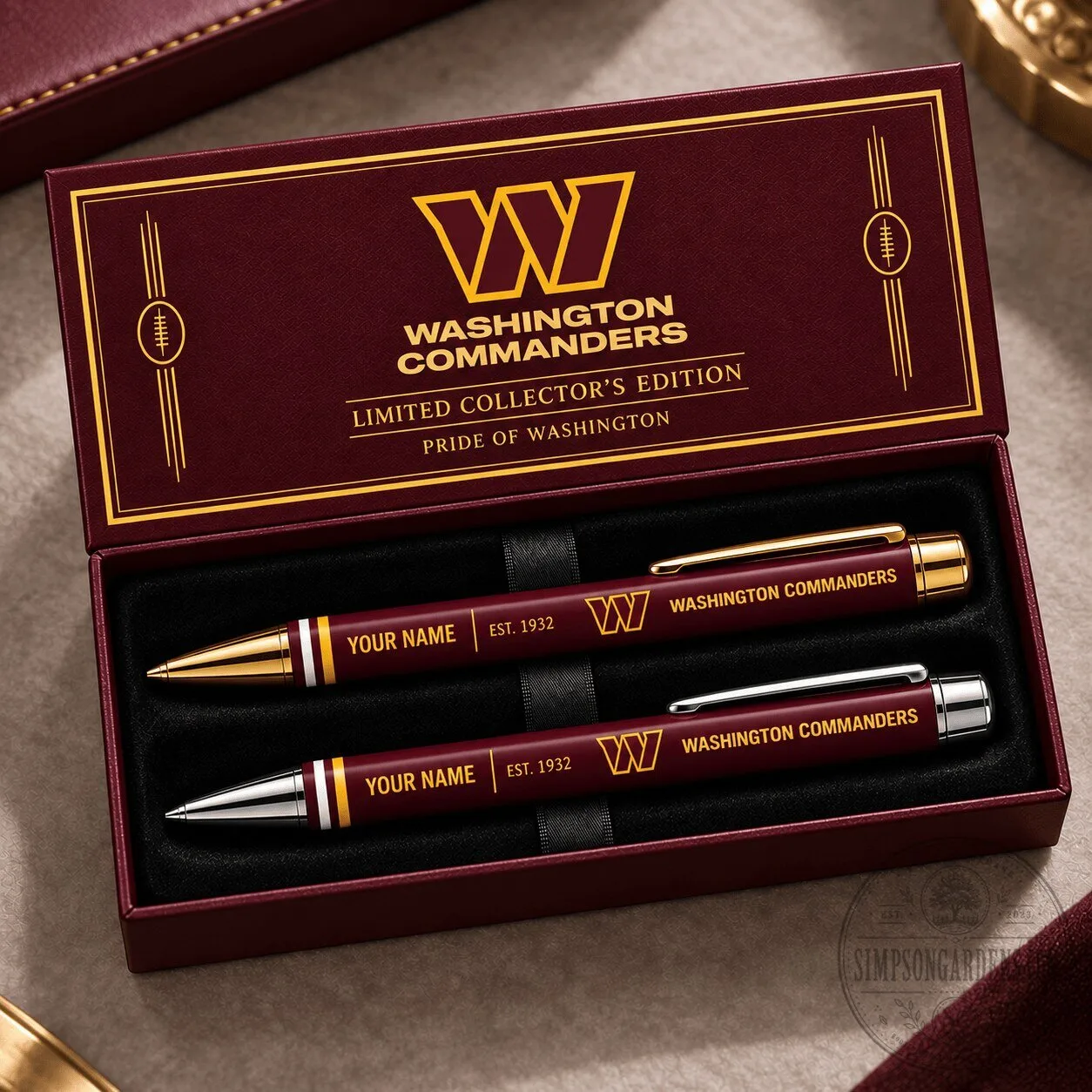 Washington Commanders Personalized Ballpoint Pen Set