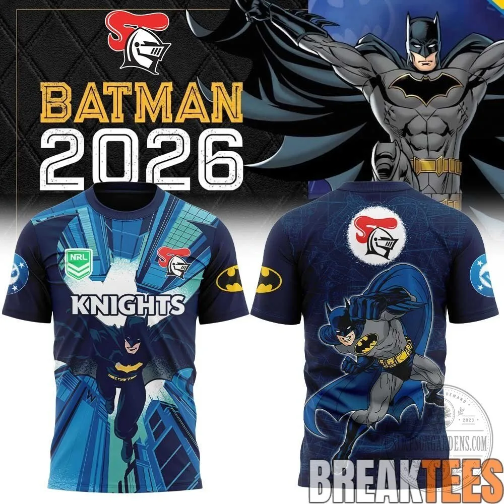 Newcastle Knights Batman 2026 Rugby League Football Jersey 6 Newcastle Knights Batman 2026 Rugby League Football Jersey