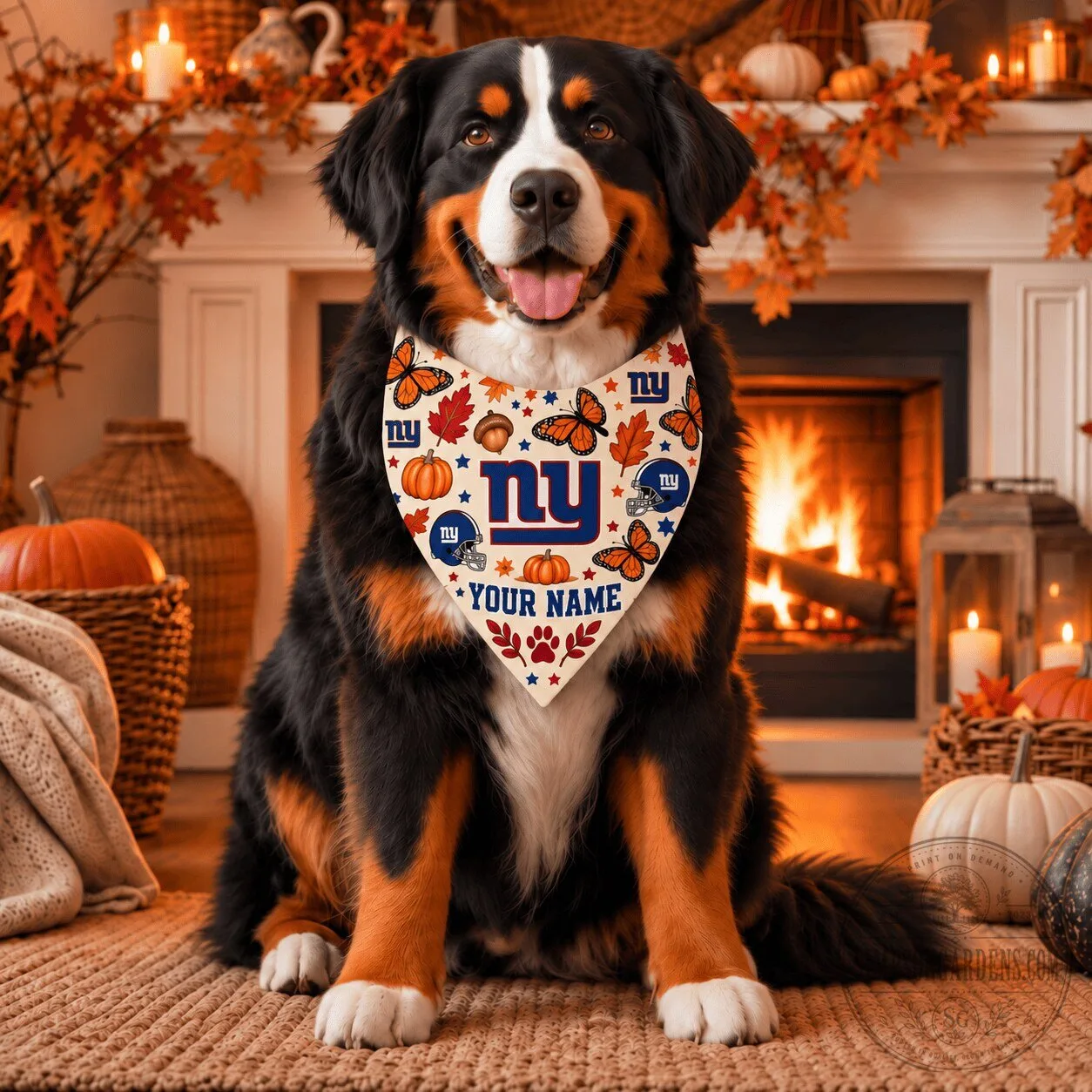 New York Giants Personalized Pet Bandana