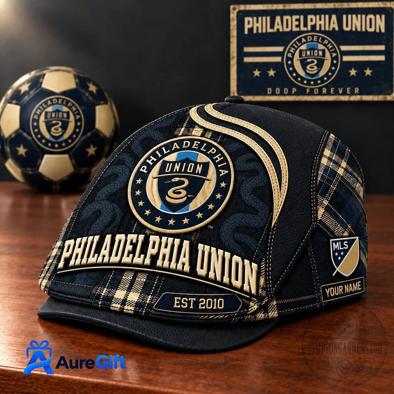 Philadelphia Union Major League Soccer Personalized Flat Cap Hat