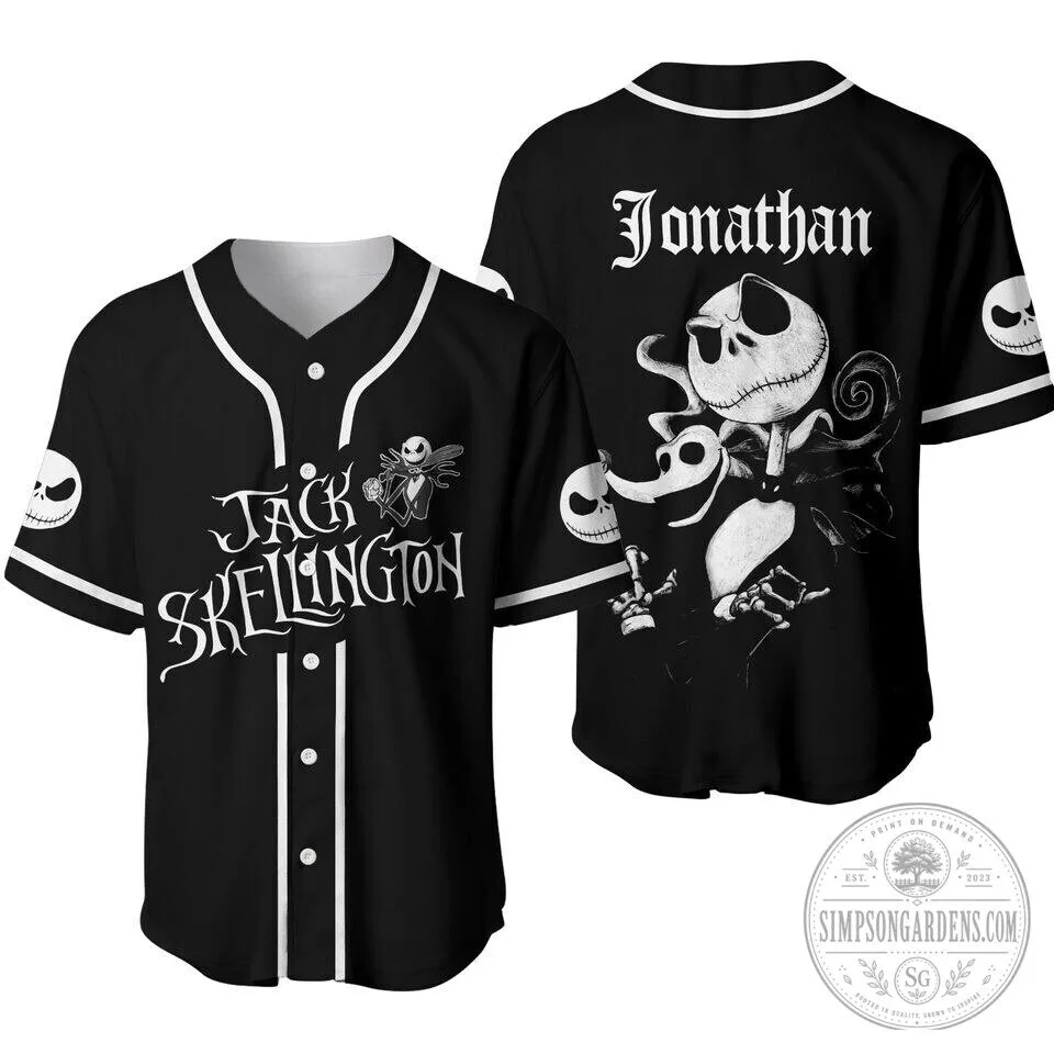 Jack Skellington The Nightmare Before Christmas Baseball Jersey 5 Jack Skellington The Nightmare Before Christmas Baseball Jersey