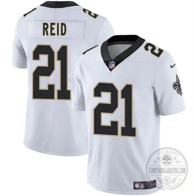 New Orleans Saints Justin Reid White Football Jersey