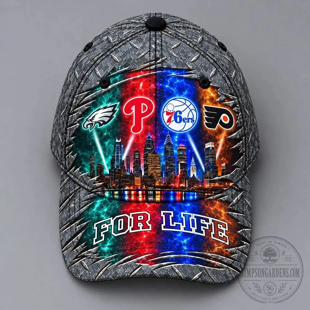 Philadelphia Sports Teams For Life City Skyline Diamond Plate Cap Hat 19 Philadelphia Sports Teams For Life City Skyline Diamond Plate Cap Hat