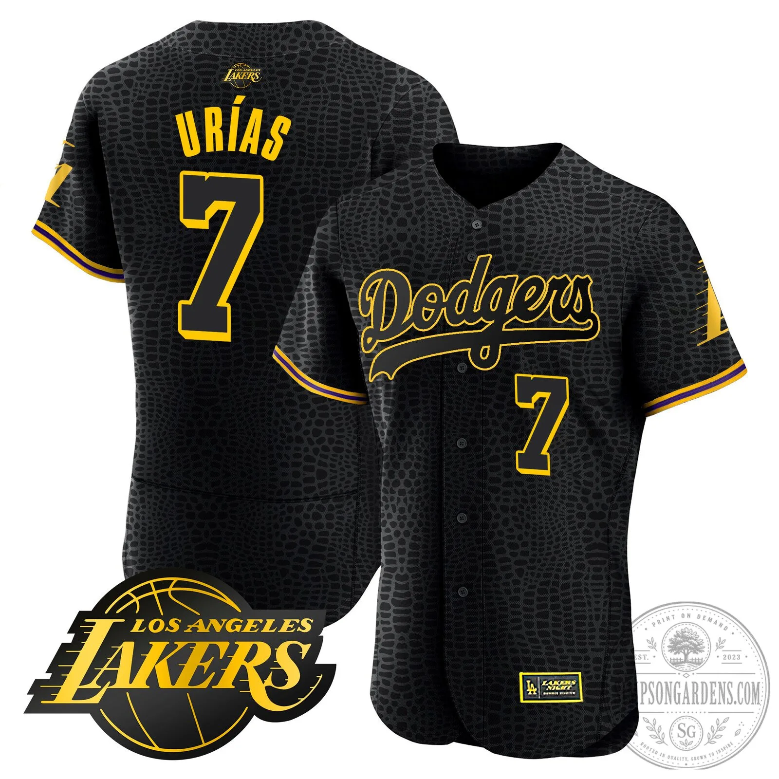 Los Angeles Dodgers Kobe Bryant Black Mamba Edition Baseball Jersey 55 Los Angeles Dodgers Kobe Bryant Black Mamba Edition Baseball Jersey