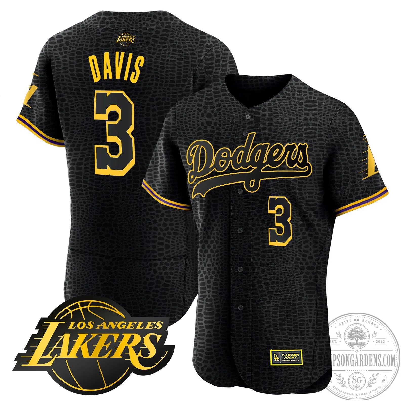 Los Angeles Dodgers Kobe Bryant Black Mamba Edition Baseball Jersey 58 Los Angeles Dodgers Kobe Bryant Black Mamba Edition Baseball Jersey