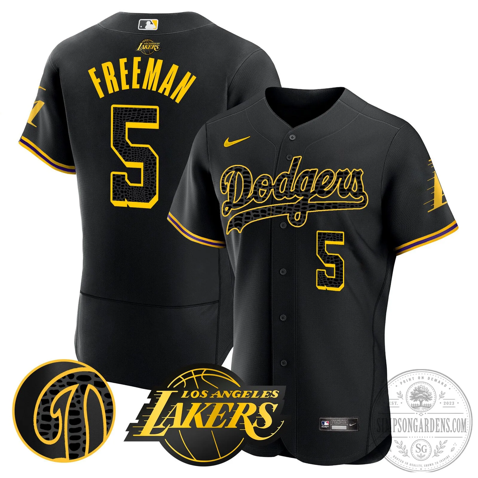 Los Angeles Dodgers Kobe Bryant Black Mamba Edition Baseball Jersey 94 Los Angeles Dodgers Kobe Bryant Black Mamba Edition Baseball Jersey
