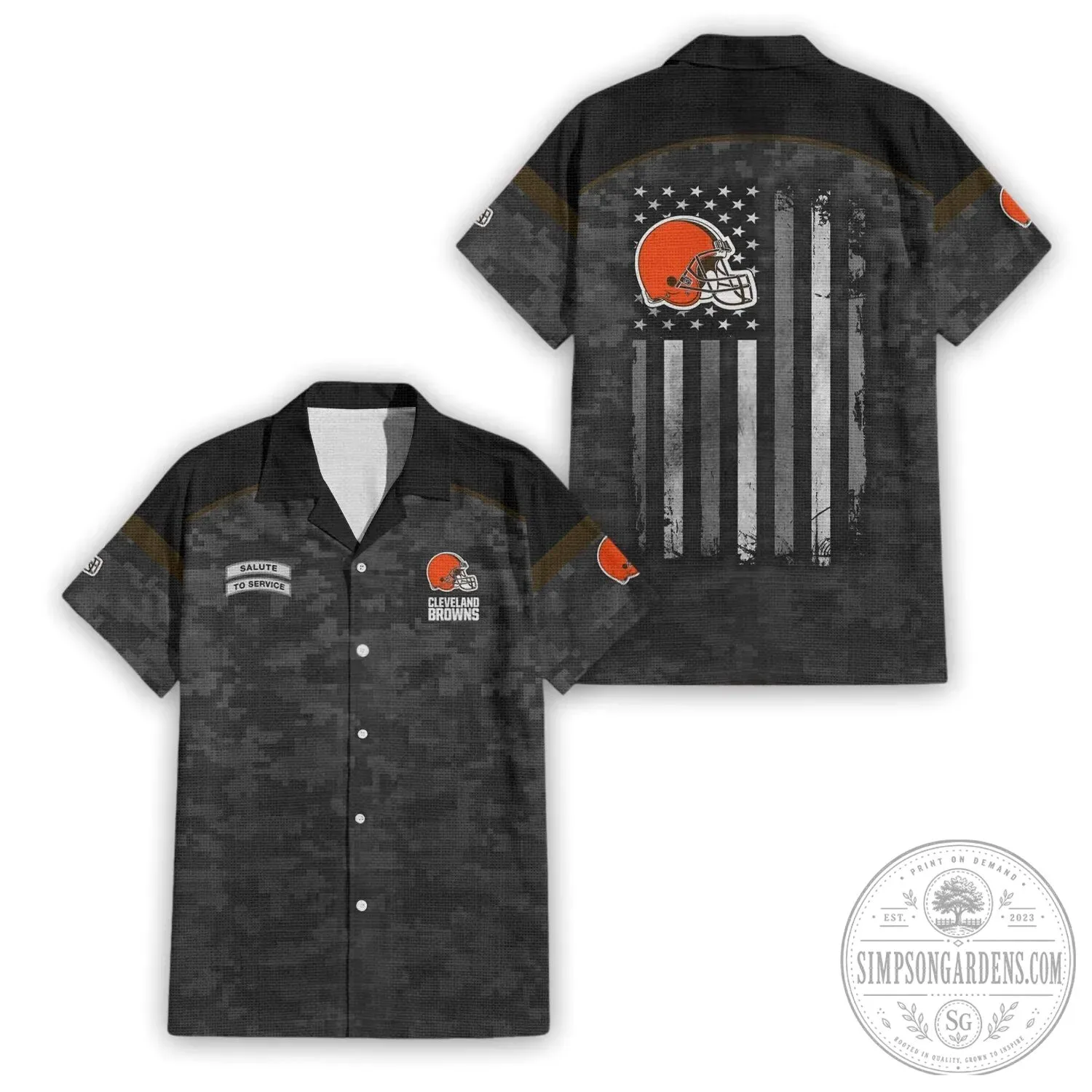 Cleveland Browns Salute To Service Premium Hawaiian Shirt