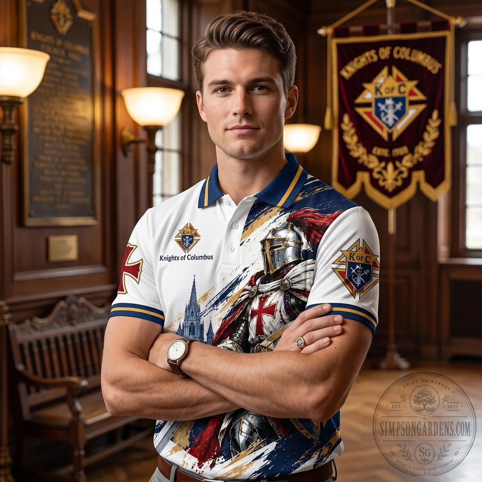 Crusader Polo Shirt - Medieval Knight Templar from Knights of Columbus 8 Crusader Polo Shirt - Medieval Knight Templar from Knights of Columbus
