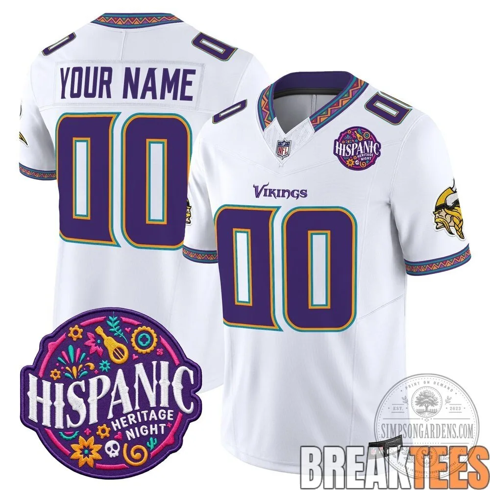 Minnesota Vikings Football Latino Heritage Month Custom Jersey
