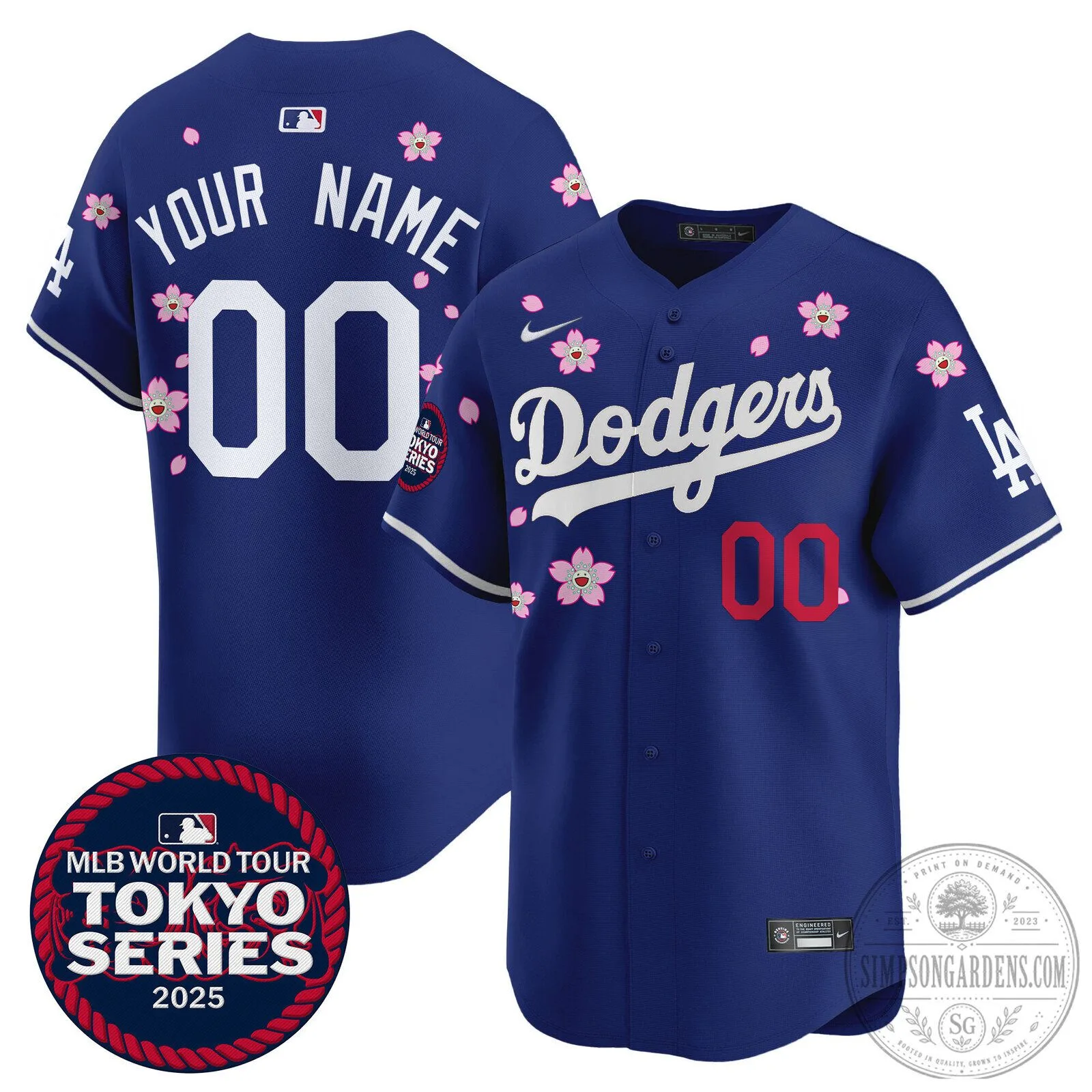 Dodgers Tokyo Series 2025 Baseball Jersey Custom Name Number White 15 Dodgers Tokyo Series 2025 Baseball Jersey Custom Name Number White