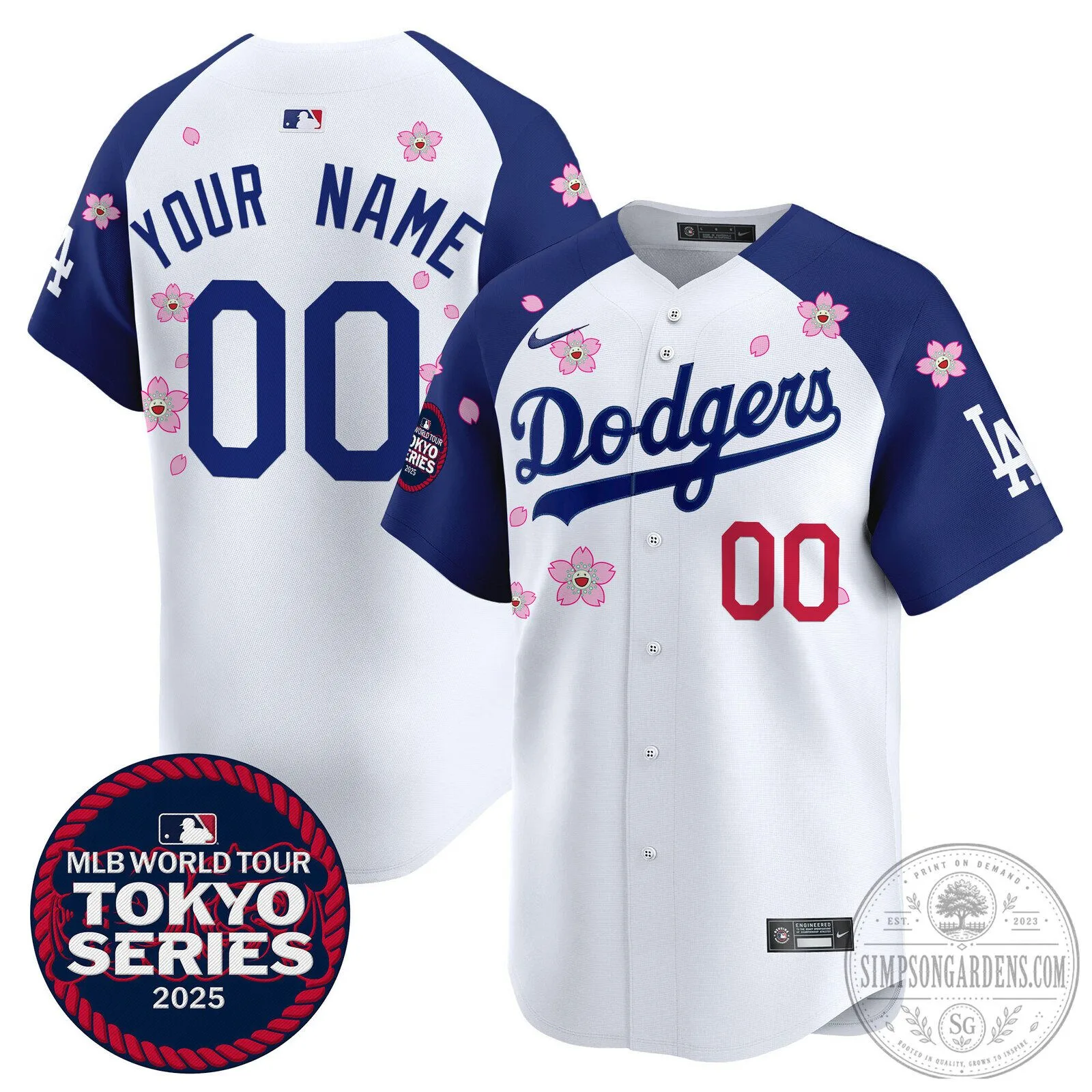 Dodgers Tokyo Series 2025 Baseball Jersey Custom Name Number White 17 Dodgers Tokyo Series 2025 Baseball Jersey Custom Name Number White