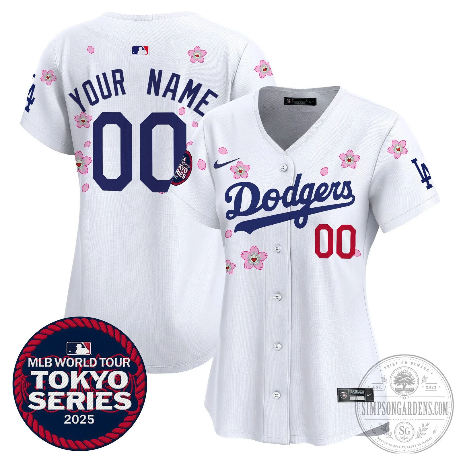 Dodgers Tokyo Series 2025 Baseball Jersey Custom Name Number White 19 Dodgers Tokyo Series 2025 Baseball Jersey Custom Name Number White
