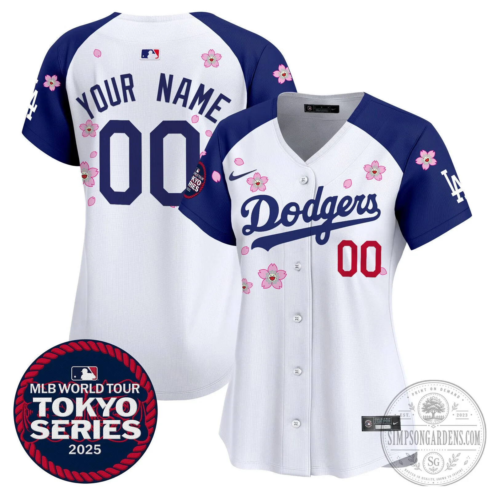 Dodgers Tokyo Series 2025 Baseball Jersey Custom Name Number White 22 Dodgers Tokyo Series 2025 Baseball Jersey Custom Name Number White