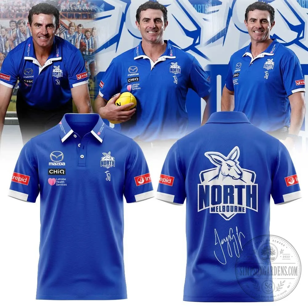 North Melbourne Kangaroos Jaymie Graham Signature AFL Team Polo Shirt 7 North Melbourne Kangaroos Jaymie Graham Signature AFL Team Polo Shirt