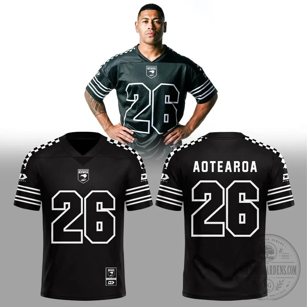 New Zealand Kiwis Rugby League Football Jersey 2026 Black Number 26