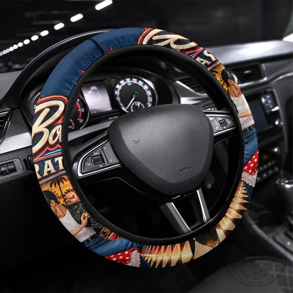 Baby Boomers Generation Vintage 1950s Retro Rock And Roll Car Steering Wheel Cover