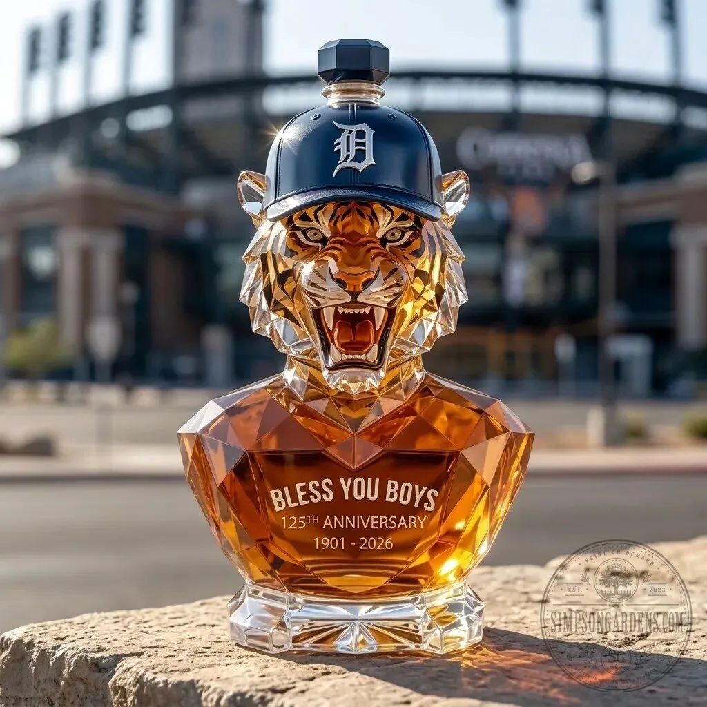 Detroit Tigers Bless You Boys 125th Anniversary Commemorative Decanter