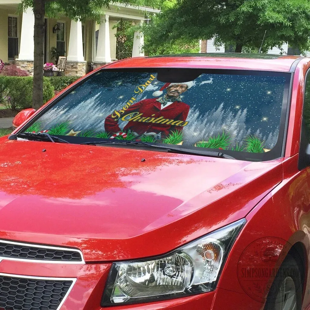 Isom Dart Christmas Black Cowboy Santa Western Snow Winter Car Sunshade 8 Isom Dart Christmas Black Cowboy Santa Western Snow Winter Car Sunshade