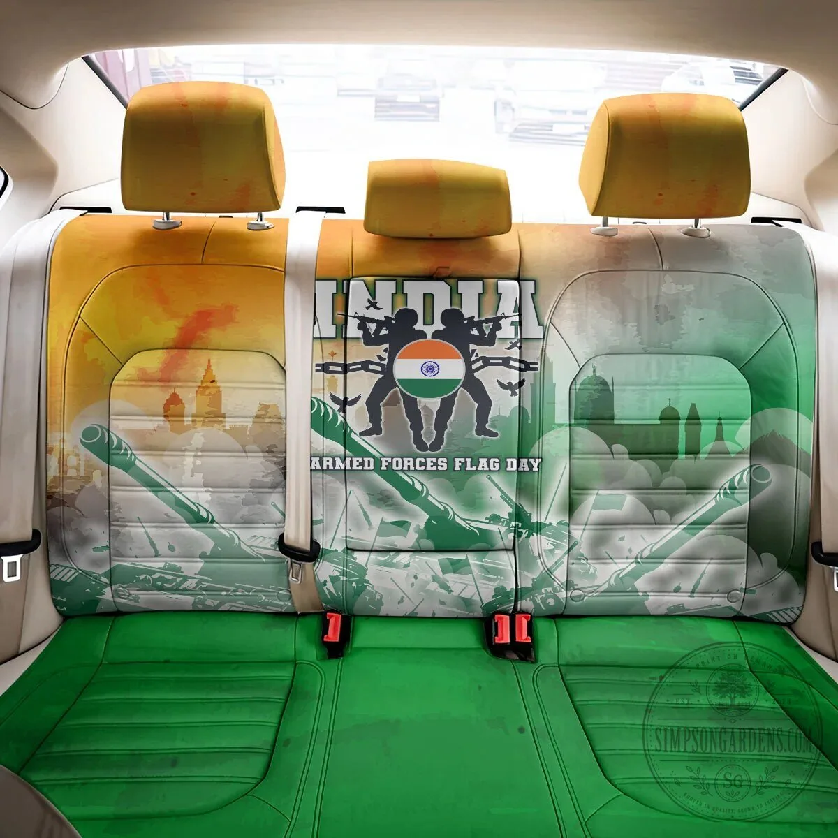 India Armed Forces Flag Day Military Silhouette Car Seat Cover 6 India Armed Forces Flag Day Military Silhouette Car Seat Cover