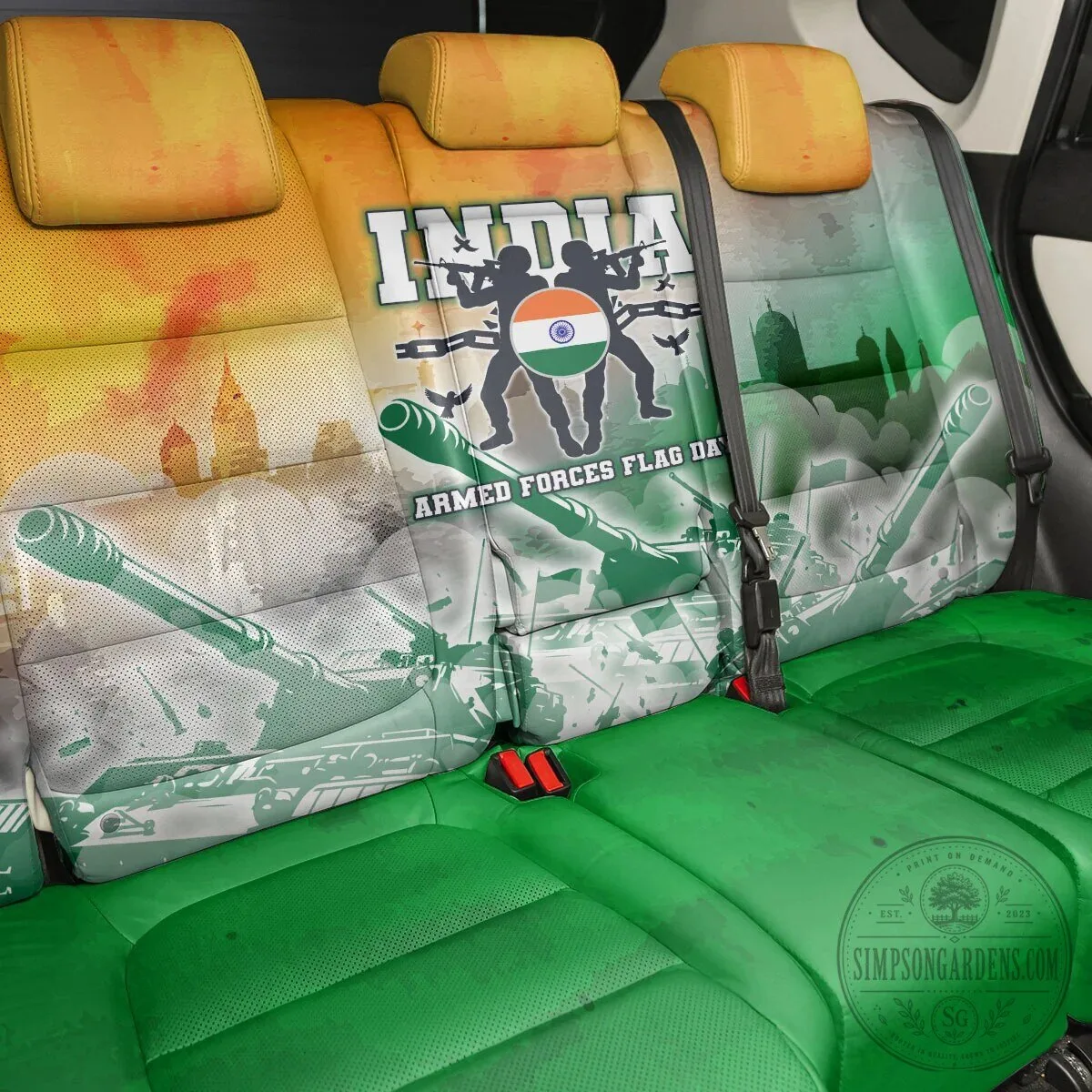 India Armed Forces Flag Day Military Silhouette Car Seat Cover 7 India Armed Forces Flag Day Military Silhouette Car Seat Cover
