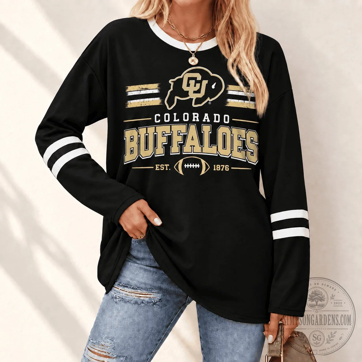 Colorado Buffaloes Established 1876 Heritage Football Long Sleeve T-Shirt