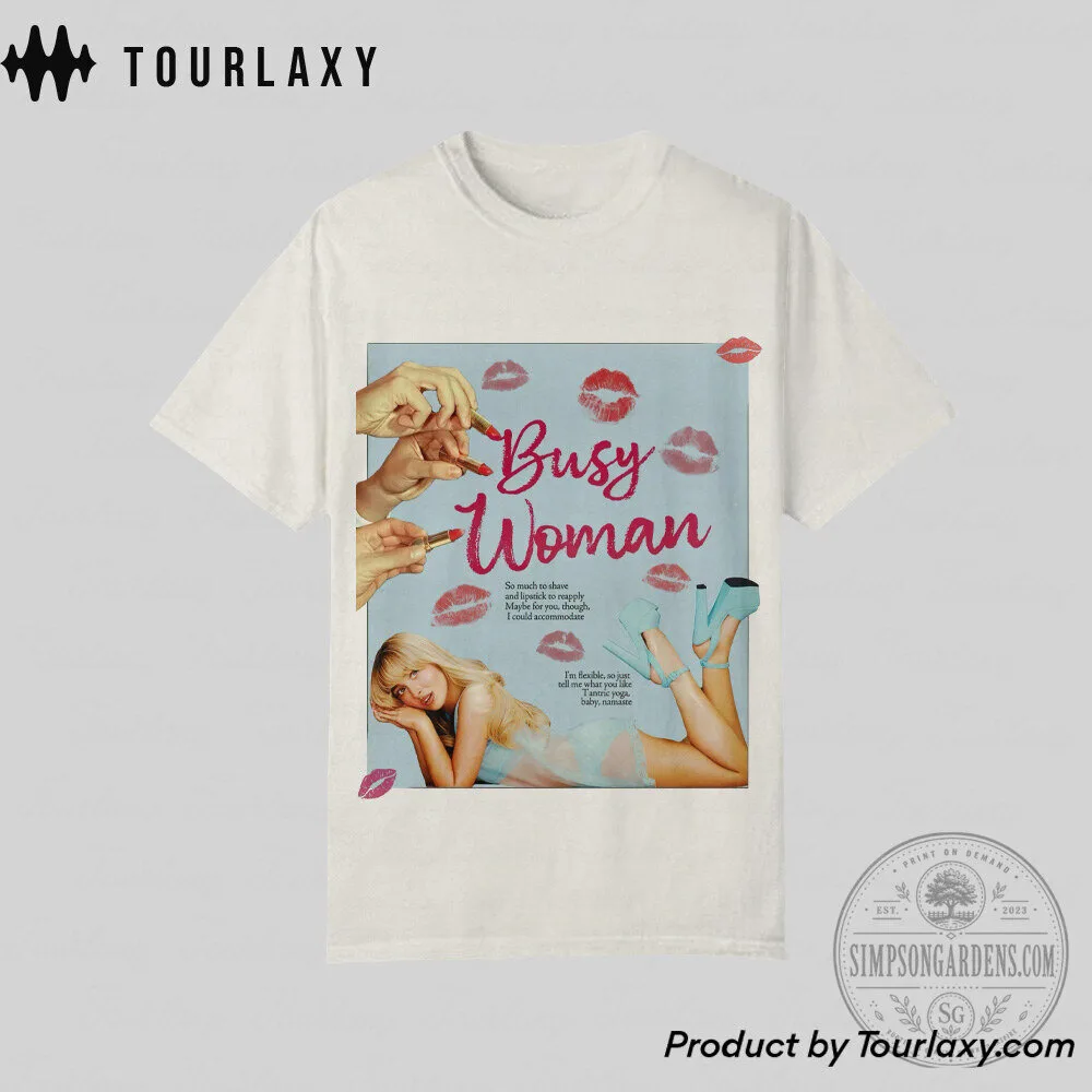 Sabrina Carpenter Busy Woman Pop Art Graphic T-Shirt 1 Sabrina Carpenter Busy Woman Pop Art Graphic T-Shirt
