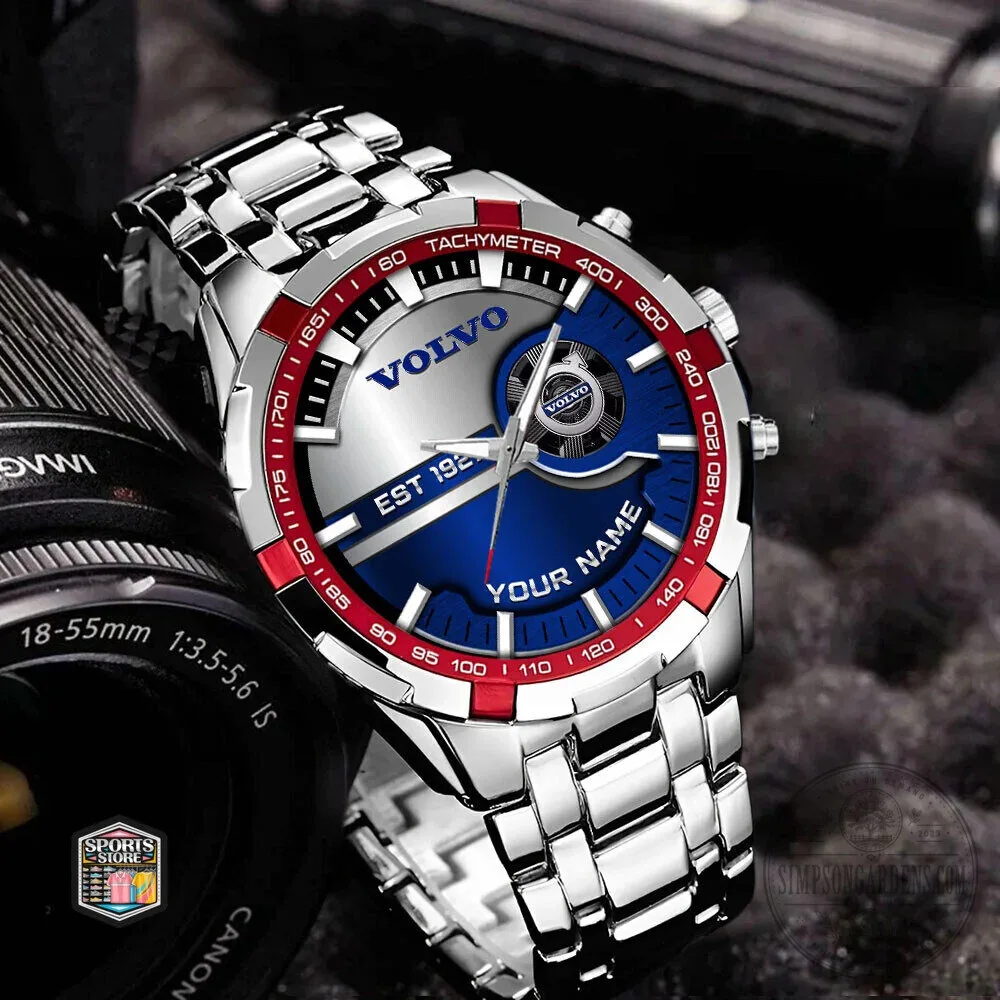 Volvo Custom Name Est 1927 Blue and Silver Elegant Fashion Watch 13 Volvo Custom Name Est 1927 Blue and Silver Elegant Fashion Watch