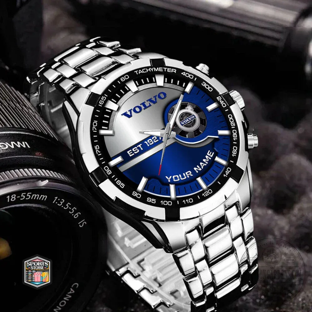 Volvo Custom Name Est 1927 Blue and Silver Elegant Fashion Watch 15 Volvo Custom Name Est 1927 Blue and Silver Elegant Fashion Watch