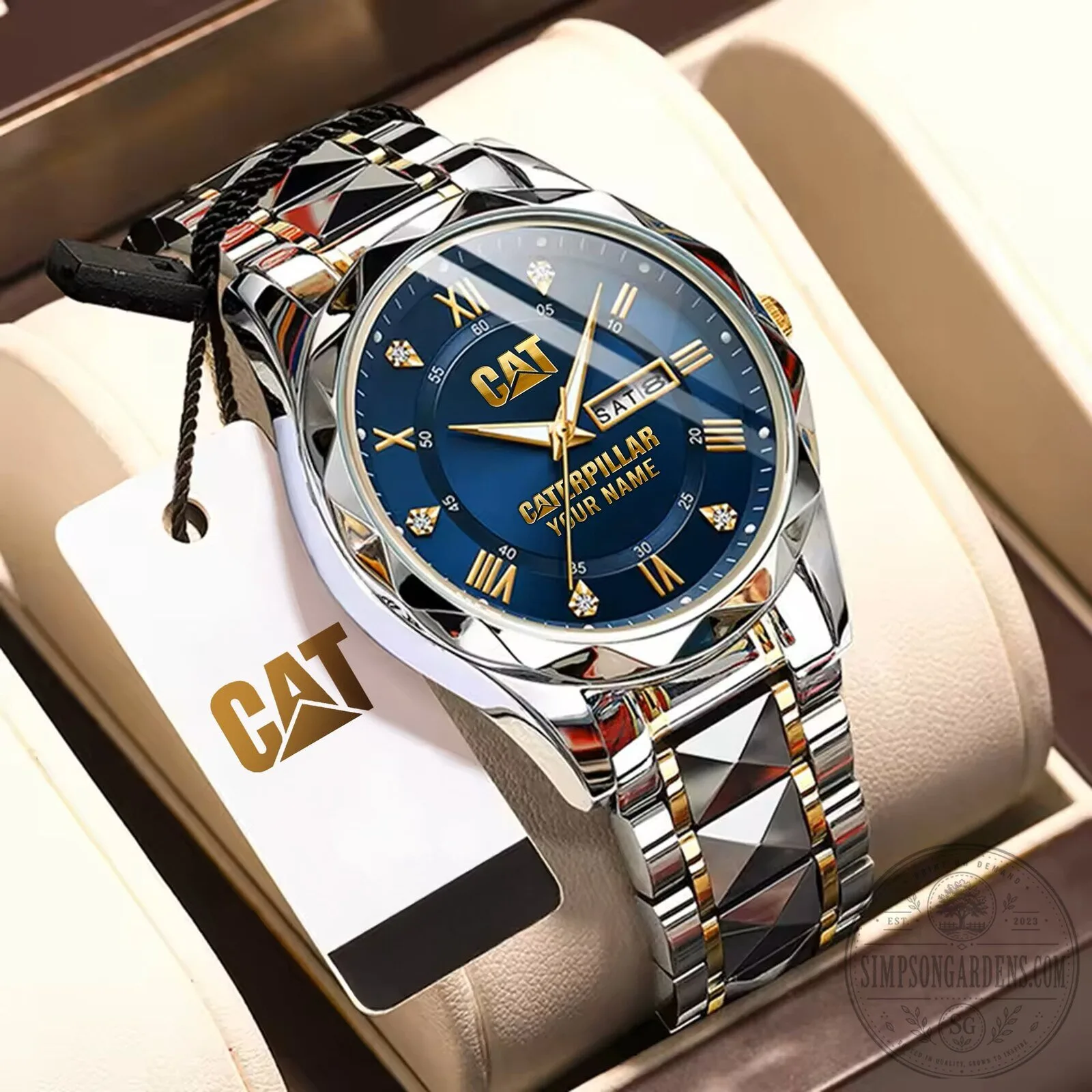 Caterpillar Custom Name Elegant Fashion Design Stainless Steel Watch
