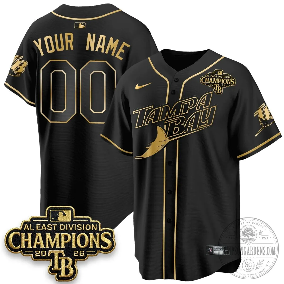 2026 Gold Edition Jersey for AL East Division Champions - Tampa Bay Rays