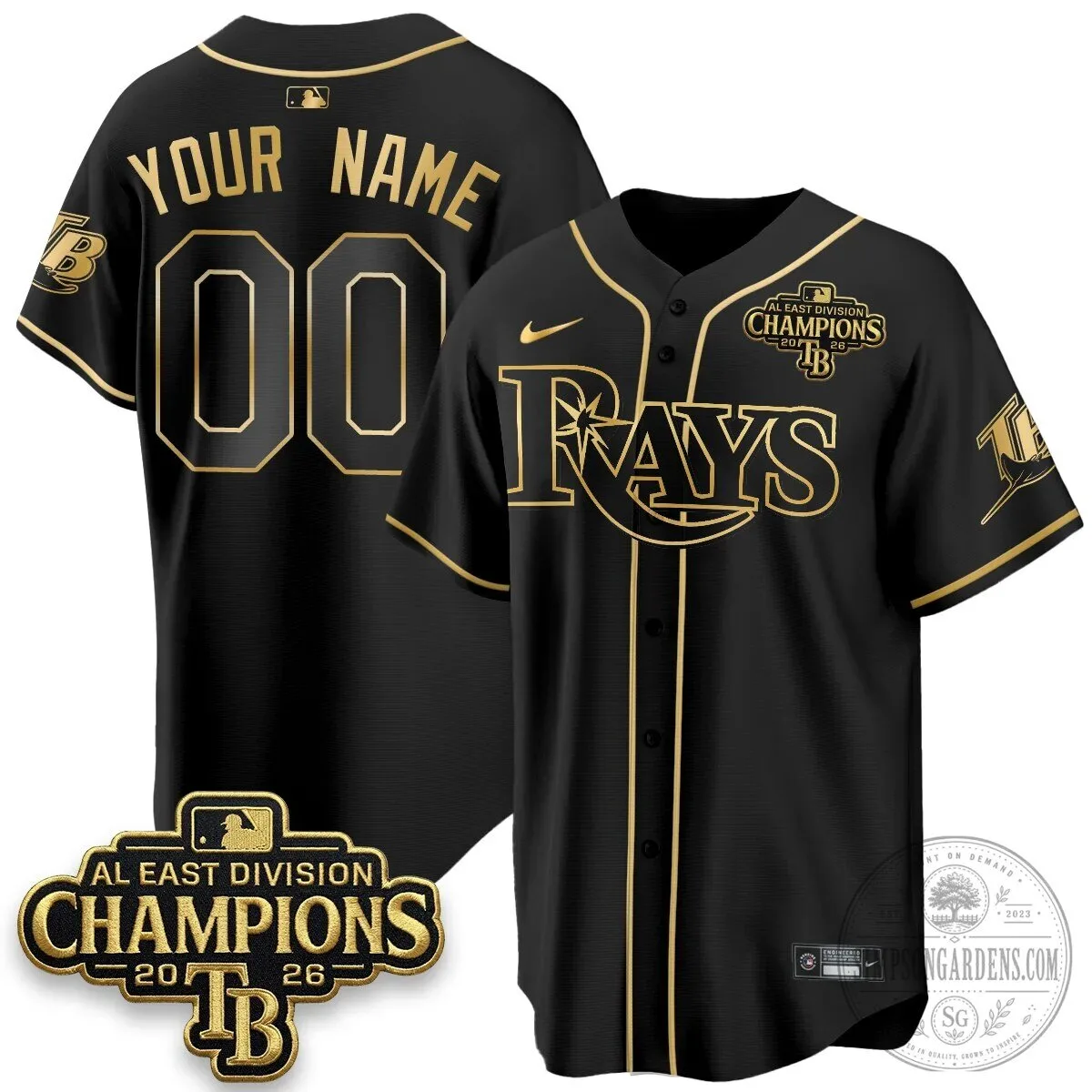 2026 Gold Edition Jersey for AL East Division Champions - Tampa Bay Rays 13 2026 Gold Edition Jersey for AL East Division Champions - Tampa Bay Rays