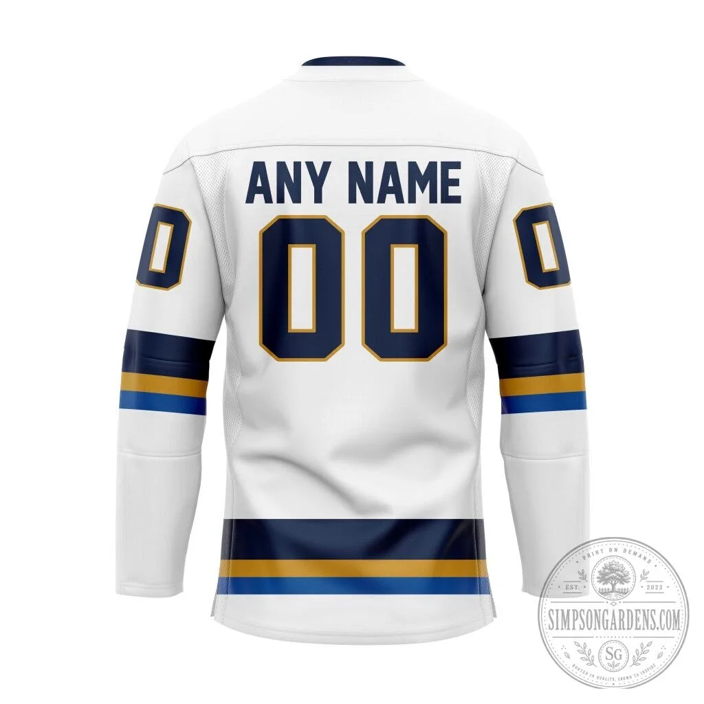 Sioux Falls Stampede USHL White and Blue Hockey Jersey 7 Sioux Falls Stampede USHL White and Blue Hockey Jersey