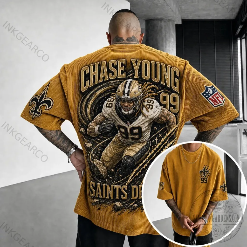 Chase Young New Orleans Saints NFL Football Player Graphic T-Shirt Chase Young New Orleans Saints NFL Football Player Graphic T-Shirt