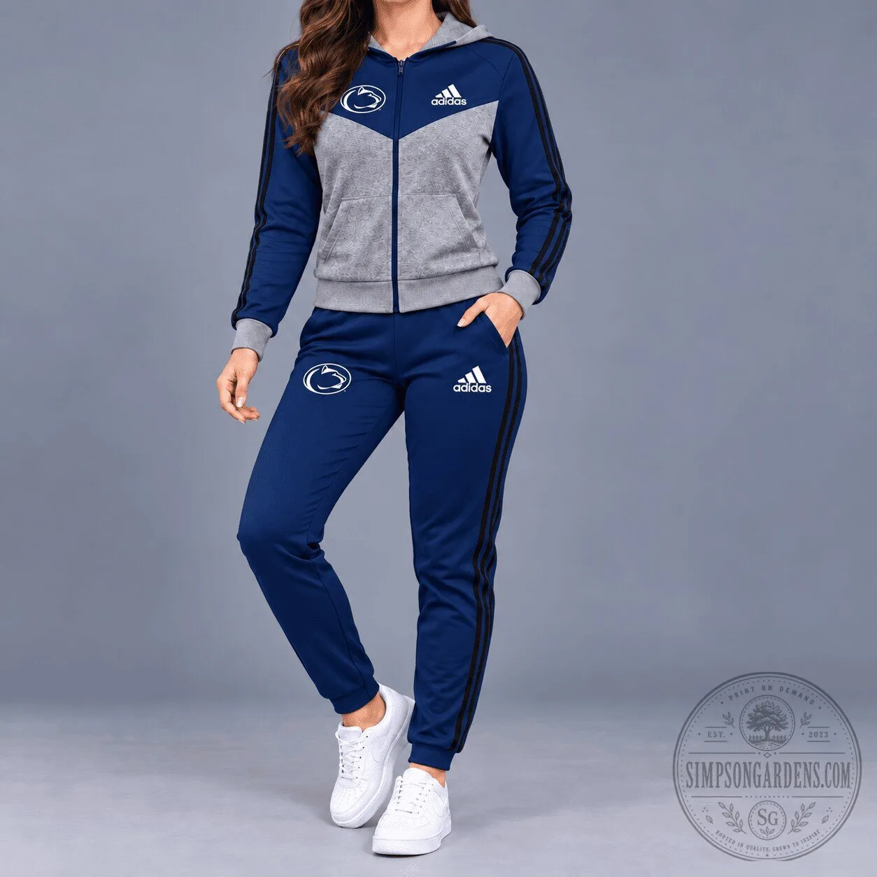 Penn State Nittany Lions Adidas Full Zip Hoodie Tracksuit