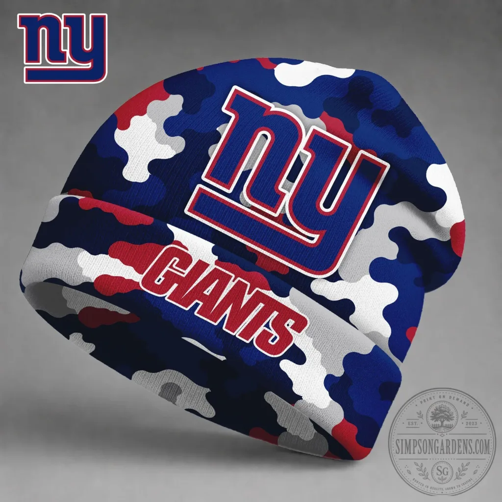 New York Giants NFL Camouflage Game Day Beanie Hat New York Giants NFL Camouflage Game Day Beanie Hat
