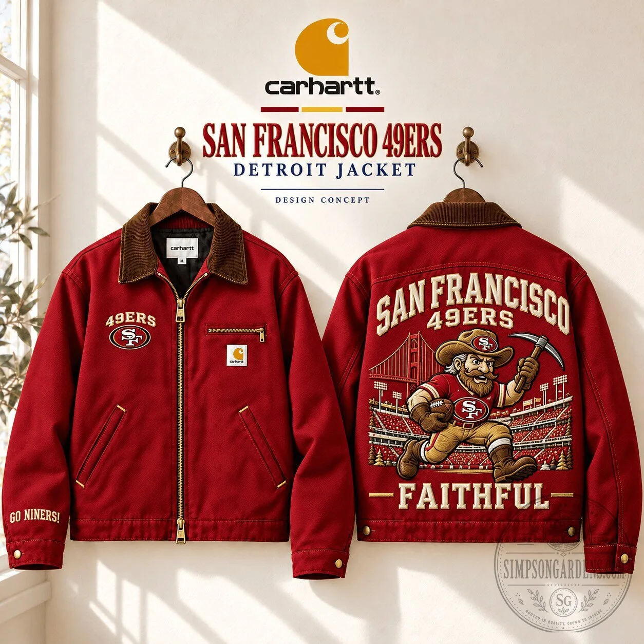 San Francisco 49ers Faithful Detroit Style Work Jacket