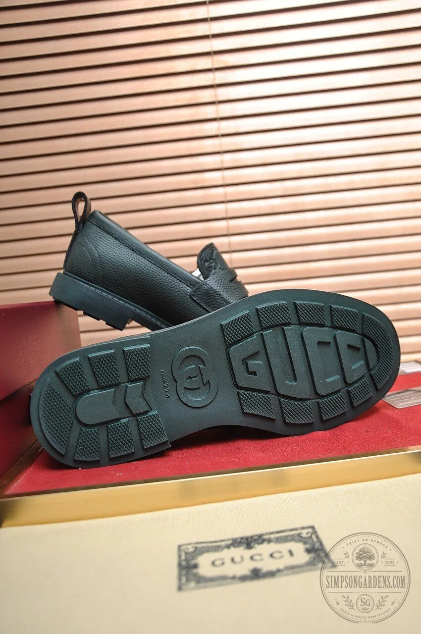 Gucci Embossed Leather Horsebit Loafers Slip-On Dress Shoes 11 Gucci Embossed Leather Horsebit Loafers Slip-On Dress Shoes