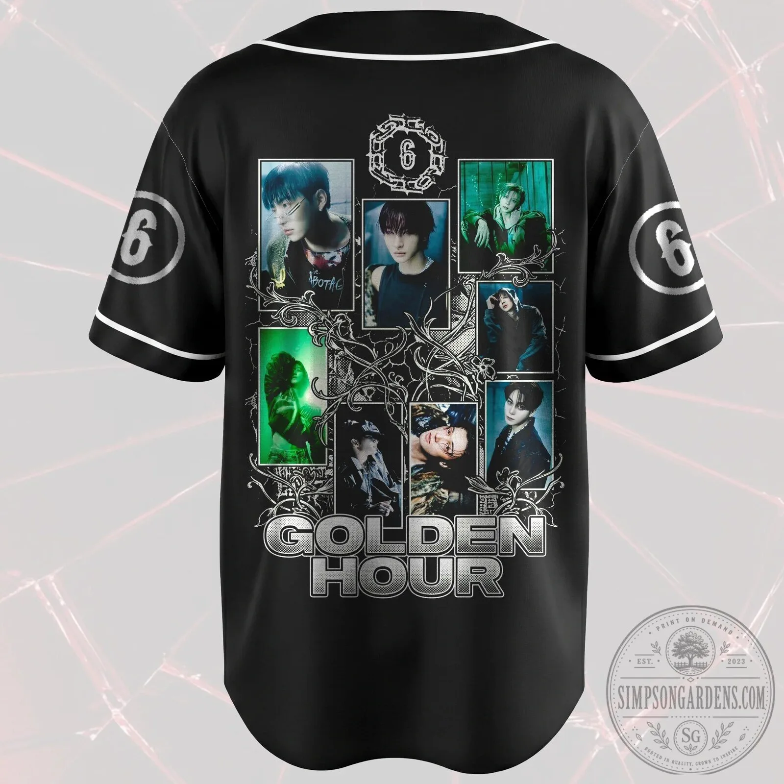 ATEEZ Golden Hour Part 6 Cyber Grunge Baseball Jersey 8 ATEEZ Golden Hour Part 6 Cyber Grunge Baseball Jersey