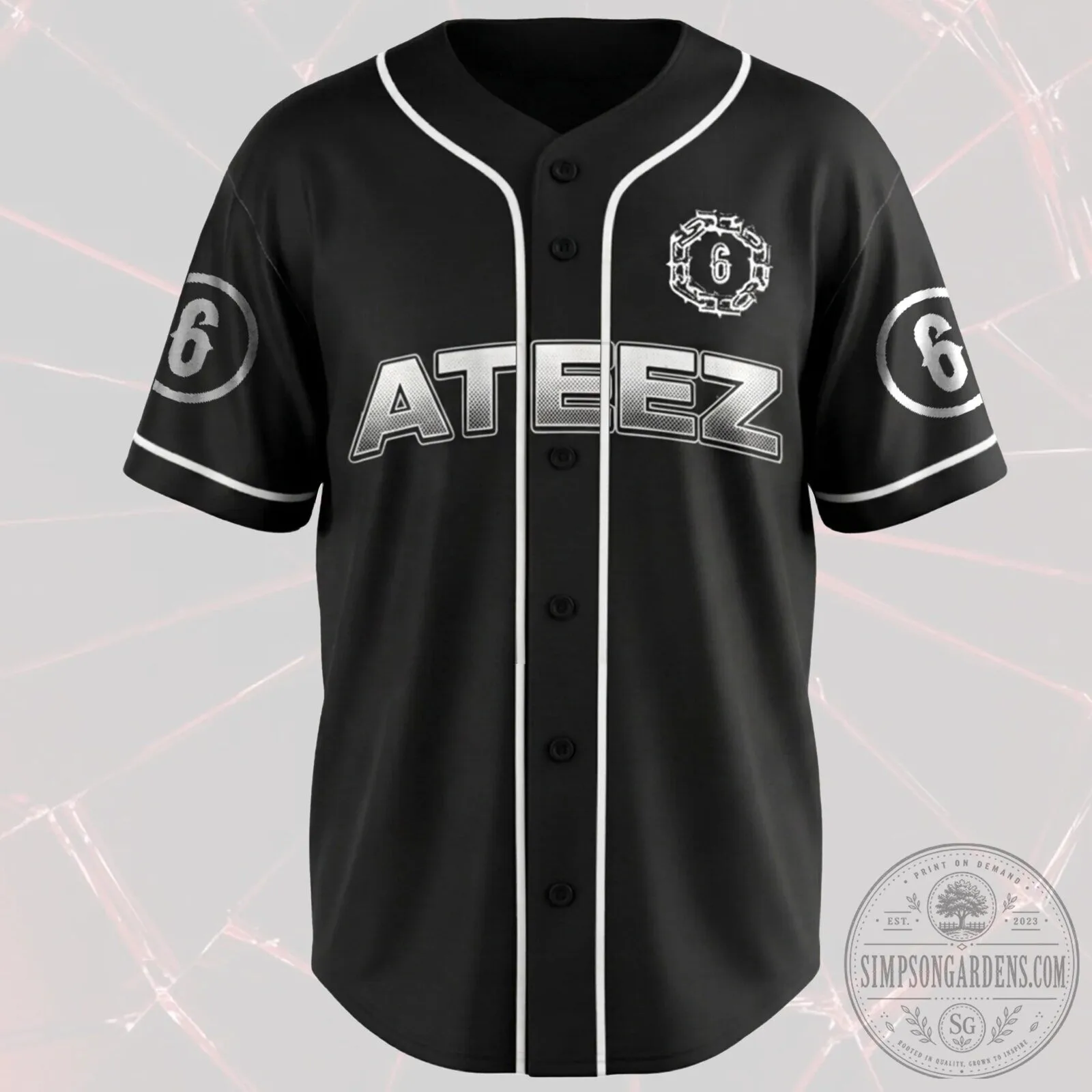 ATEEZ Golden Hour Part 6 Cyber Grunge Baseball Jersey 9 ATEEZ Golden Hour Part 6 Cyber Grunge Baseball Jersey